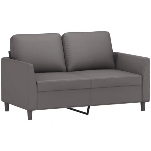 MAISON CHIC Dvosed kavč - Sofa - Kanape siva 120 cm umetno usnje, (21727240)