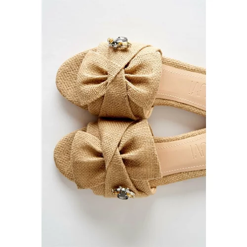 LuviShoes T01 Straw Stone Women's Slippers