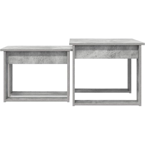  Set stolića za kavu 2 pcs Betonski sivi Konstruirano drvo Slike