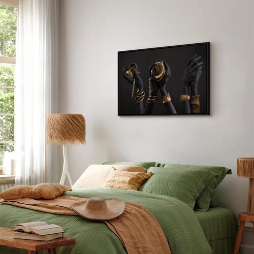  Slika - Midass Touch (1 Part) Wide 120x80 U crnom drvenom okviru Slike
