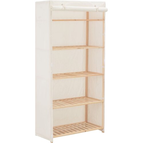vidaXL garderobna omara iz blaga 79x40x170 cm bela Cene