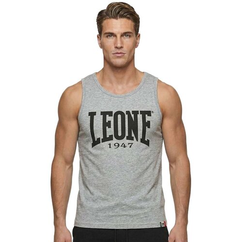 Leone 1947 Majice brez rokavov Man Tank Big Logo Siva Cene
