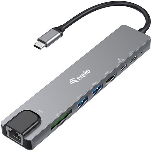 Equip USB-C 8 in 1 Multifunctional Adapter Slike