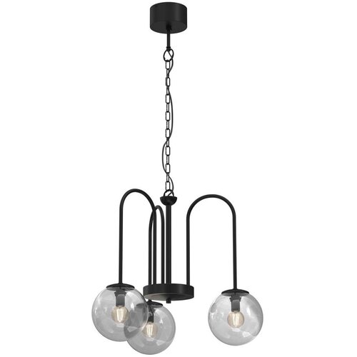 Luster na lancu CAMBRIDGE 3xE14/60W/230V crna Slike