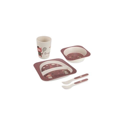 Canpol Babies Set Za Hranjenje 5 Delova 9/227 - Bonjour Paris Dark Red Cene