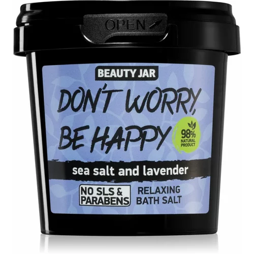 Beauty Jar Don't Worry, Be Happy relaksirajuća sol za kupku s mirisom lavande 150 g