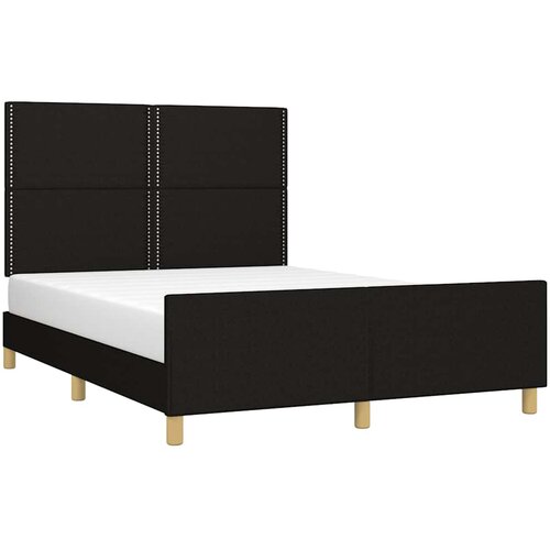  Okvir za krevet bez madraca crni 140x200 cm od tkanine Slike