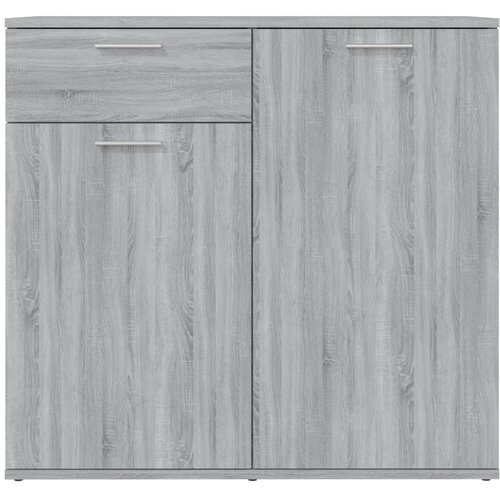  Komoda sivi hrast sonoma 80 x 36 x 75 cm konstruirano drvo Slike