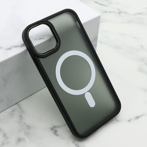 Maska silky magsafe za iphone 14 (6.1) crna Slike