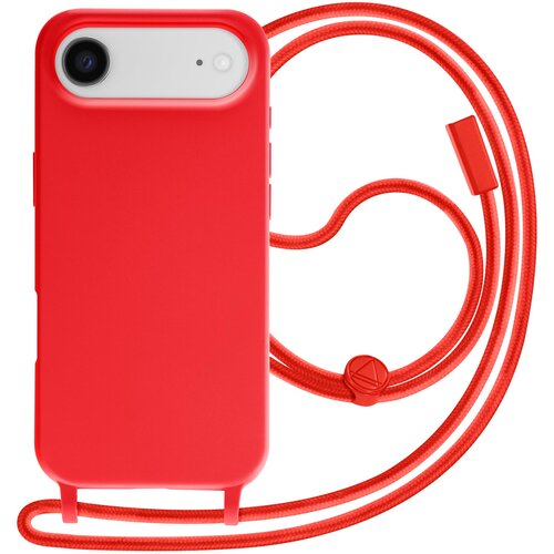 AVIZAR Ovitek za iPhone Air iz silikona Soft Touch z nastavljivo vrvico za okoli vratu, Rdeča, (5000189374) Cene
