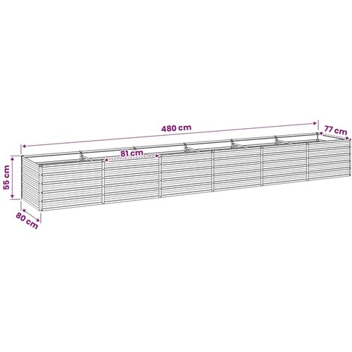  Povi&scaron;eni vrtni krevet Drvena smeđa 480 x 80 x 55 cm - 480 x 80 x 55 cm Smeđa drvo Cijene