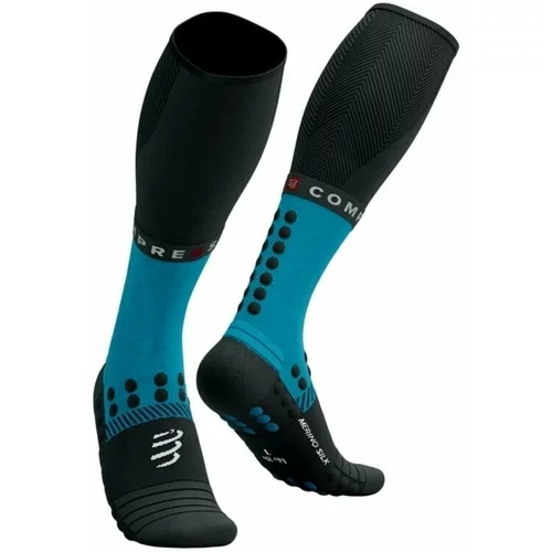 Compressport Full Socks Winter Run Mosaic Blue/Black T2 Čarape za trčanje