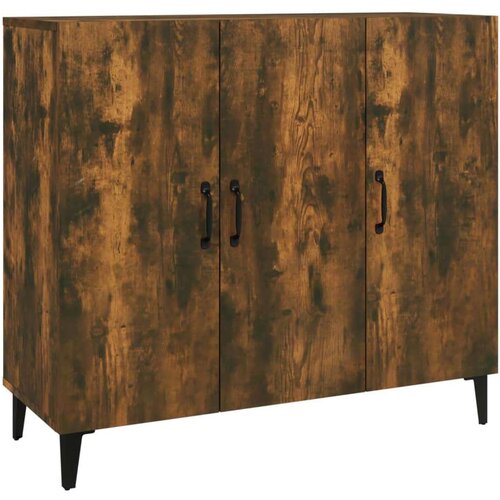  Komoda boja dimljenog hrasta 90 x 34 x 80 cm konstruirano drvo Slike