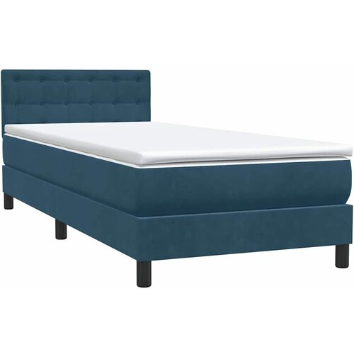 Box spring krevet s madracem tamnoplavi 80x220 cm bar&amp;scaron;unasti Slike