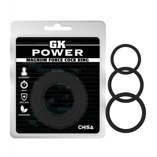 Chisa Magnum Force Cock Ring-Black CN240301776 Cene