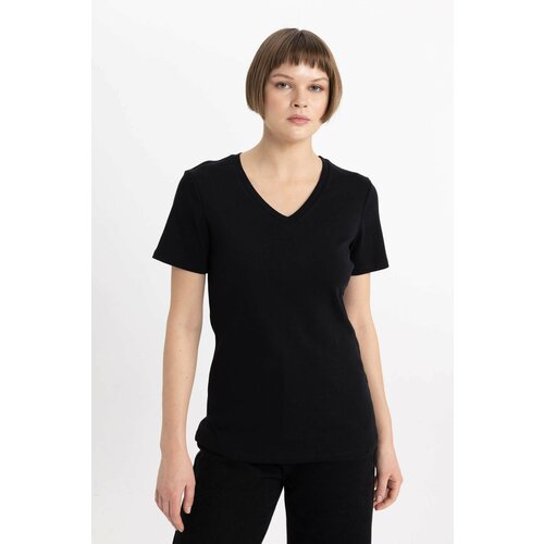 Defacto Slim Fit V-Neck Short Sleeve T-Shirt Cene