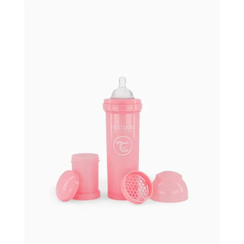 Twistshake Anti-Colic TwistFlow steklenička za dojenčke Pink 4 m+ 330 ml