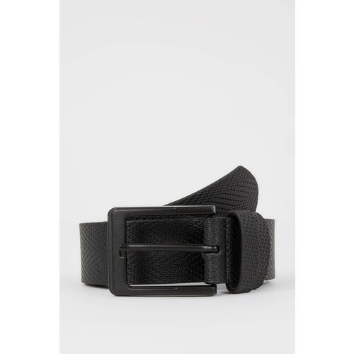 Defacto Men's Patterned Faux Leather Belt Slike