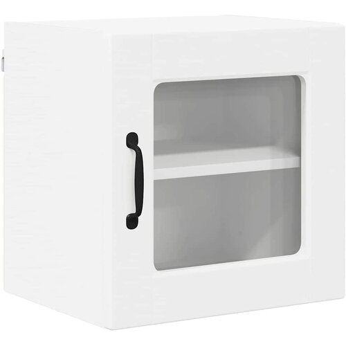  Zidni stakleni ormarić 2 pcs Bijelo 40 x 31 x 40 cm Slike