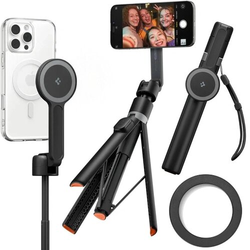 Spigen S581W MAGSAFE SELFIE PALČKA ZA APPLE IPHONE S STATIVOM IN BLUETOOTH ČRNEGA OBLIKOVALCA, (5000260979) Cene