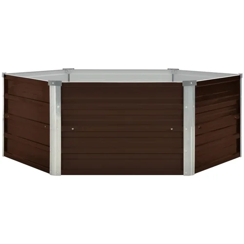 Maison Chic Dvignjeno Cvetlično korito - Cvetlični Lonec pocinkano jeklo 129x129x46 cm rjavo, (21789220) Maison Chic Dvignjeno Cvetlično korito - Cvetlični Lonec pocinkano jeklo 129x129x46 cm rjavo, (21789220)