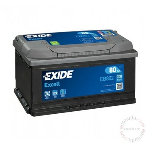 Exide EB802 12V 80Ah akumulator Slike