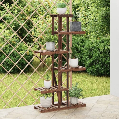 VidaXL Stojalo za rastline 75x25x140,5 cm trden les jelke Slike