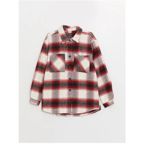 LC Waikiki Plaid Long Sleeve Girl's Shirt Jacket