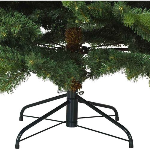 VidaXL Umjetno božićno drvce s nogom Zelena 180 cm PVC, PE i čelik Slike