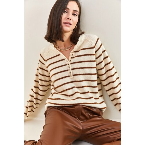 Bianco Lucci Sweater - Beige - Regular fit Cene