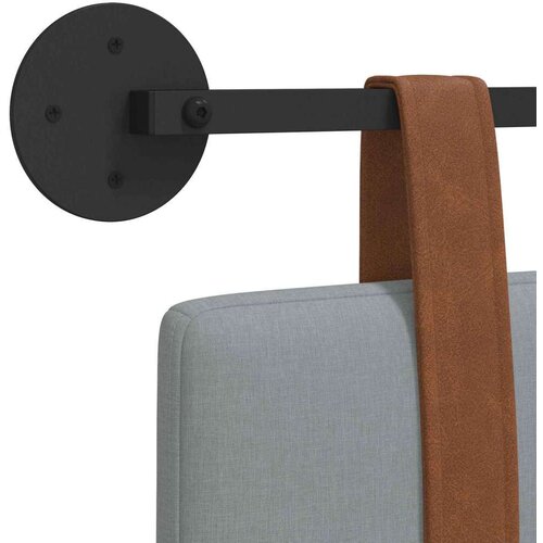  Držeće uzglavlje Zidne Svijetlo siva 130 x 55 x 5 cm Antikni PU - Svjetlosiva 120 cm bez LED Slike