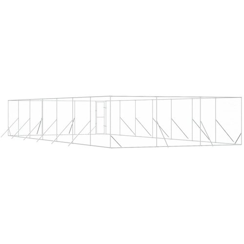  kavez za pse srebrni 6 x 14 x 2 m od pocinčanog čelika Slike