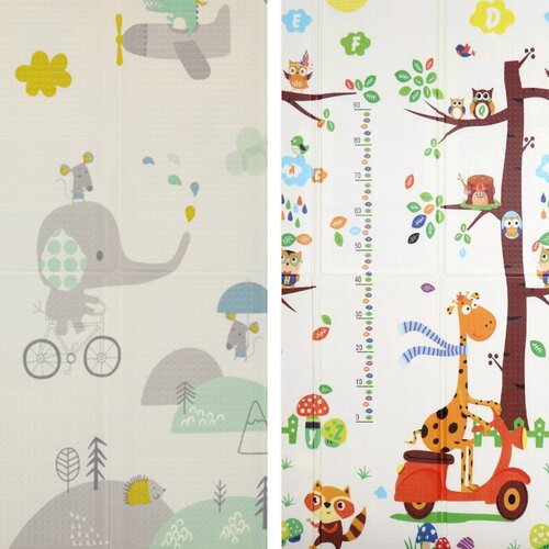 Playtime Sklopiva dvostrana podloga &amp;quot;Žirafa na motoru&amp;quot; 120x180x1 cm Slike