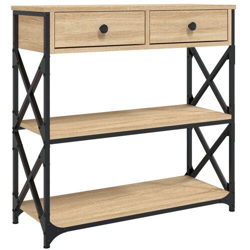 Maison Chic konzolna miza - miza ob steni sonoma hrast 75x28x75 cm inženirski les, (21786565) Cene