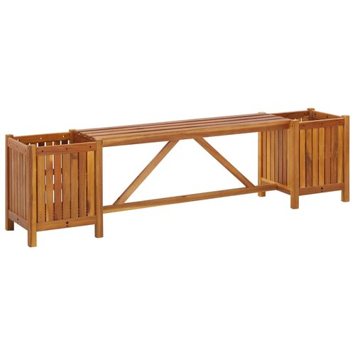 VidaXL Vrtna klupa s 2 sadilice 150x30x40 cm masivno bagremovo drvo Slike