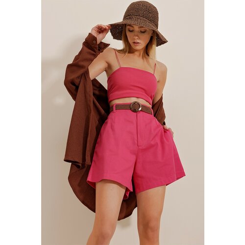Trend Alaçatı Stili shorts - pink - normal waist Slike