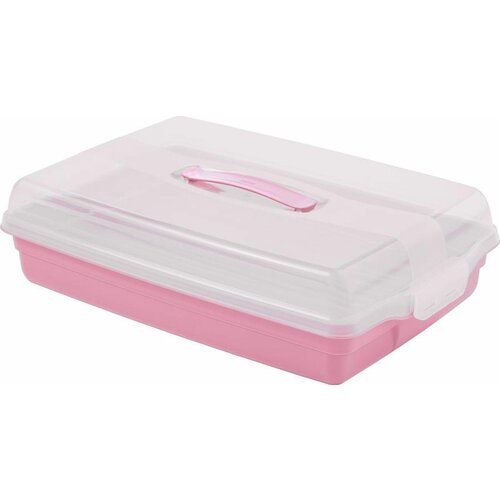 Curver Kutija za tortu sa poslužavnikom roze Slike