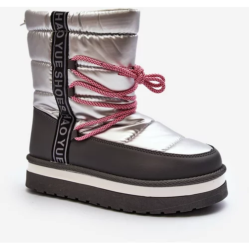 Kesi Women's snow boots with silver lacing