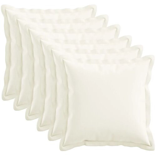  Presvlaka za jastuk 6 kom. HOUTEN Bijela 30 x 30 cm Umjetni lan - Bijela 30 x 30 cm 6 Cijene