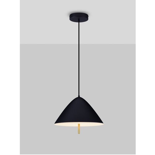 Nova Luce Mat crna metalna LED viseća svjetiljka s metalnim sjenilom &amp;oslash; 40 cm Oros &amp;ndash; Slike