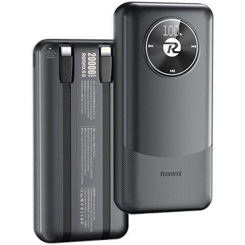 Remax power bank RPP-38 20WPD+22.5WQC 20000mAh/ crna Slike