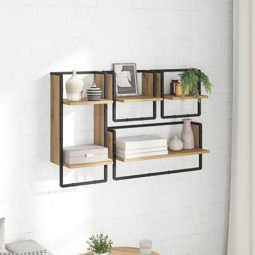  Set zidnih polica Zidne 4 pcs Umjetnički hrast 65 x 25 x 30 cm Slike
