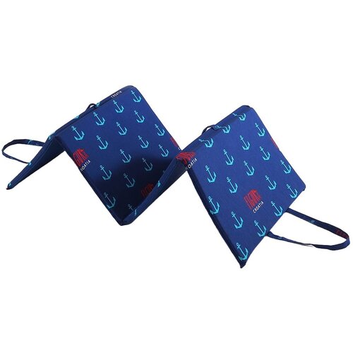 B.E.S. Plavi vrtni jastuk za sjedenje za ležaljku 49x137 cm Anchors &amp;ndash; Slike