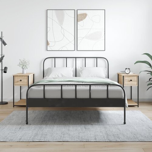  Noćni ormarići 2 kom boja hrasta 30x60x60 cm konstruirano drvo Cijene
