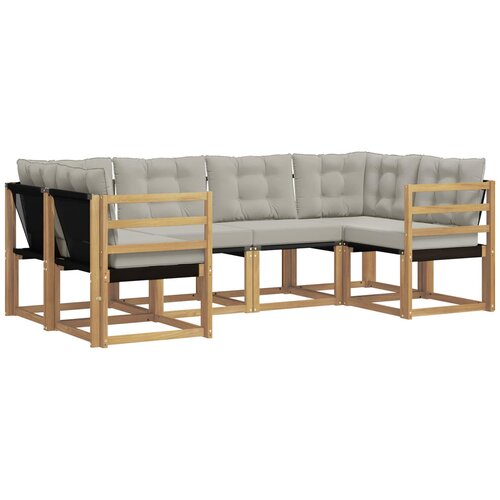 vidaXL Zunanja garnitura za sedenje 6 pcs Bela in svetlo siva, (5000280682) Cene