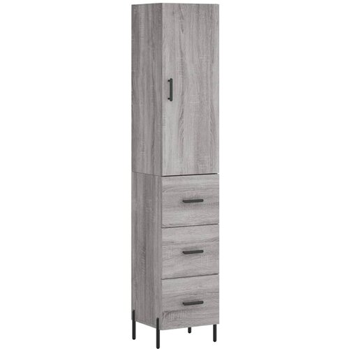 Maison Chic Visoka omara - Komoda - Predalnik siva sonoma 34,5x34x180 cm inženirski les, (21718991) Cene