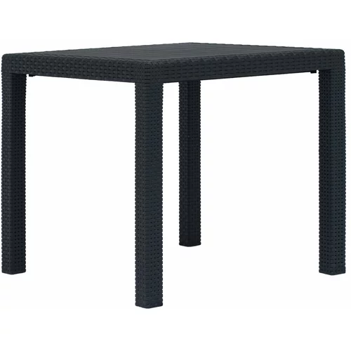  Vrtni stol antracit 79 x 79 x 72 cm plastika s izgledom ratana