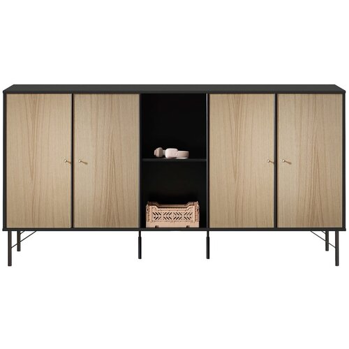 Hammel crna komoda u dekoru hrasta 169 x 89 cm Cijene