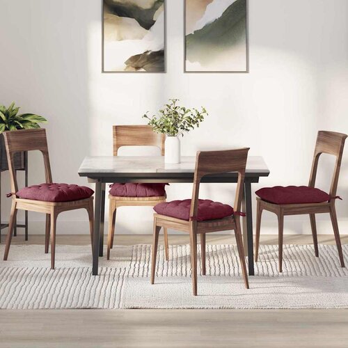 vidaXL Jastučići za sjedenje 2 pcs Vinska crvena 40 x 40 x 6 cm Cene