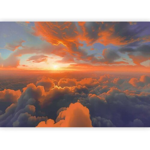  Foto tapeta - When Dawn Tickles the Clouds: A Spectacle of Colors on the Morning Sky 200x140 Slike